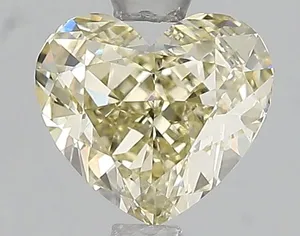1.5ct HEART Fancy Light Yellow VS2 Coloured Lab diamond