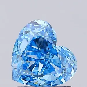 1.16ct HEART Fancy Vivid Blue VS1 Coloured Lab diamond