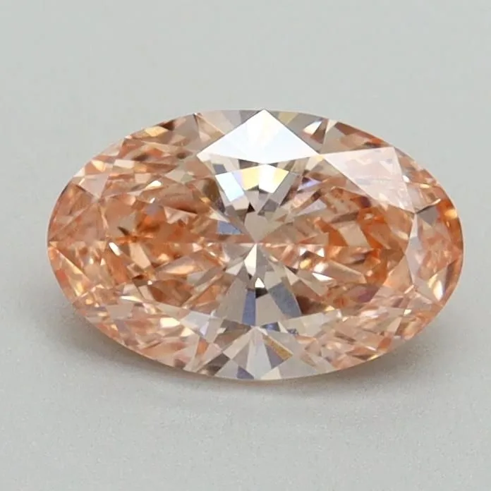 0.83ct OVAL Fancy Vivid Pink VS1 Coloured Lab diamond