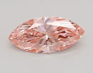 0.84ct MARQUISE Fancy Vivid Pink VVS2 Coloured Lab diamond