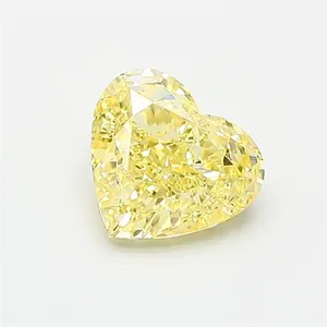 1.01ct HEART Fancy Intense Yellow VS2 Coloured Lab diamond