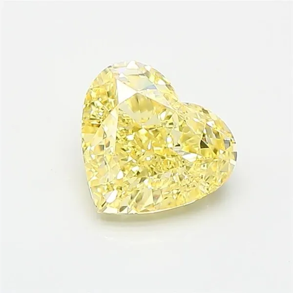 1.01ct HEART Fancy Intense Yellow VS2 Coloured Lab diamond