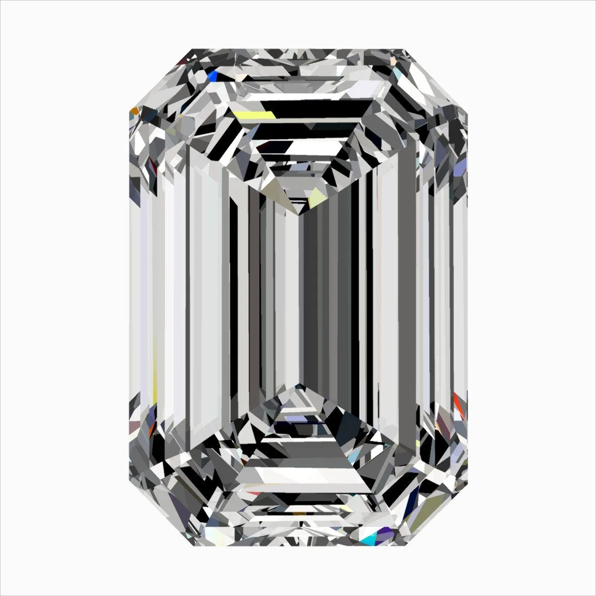 0.40ct EMERALD F VVS1 Natural diamond