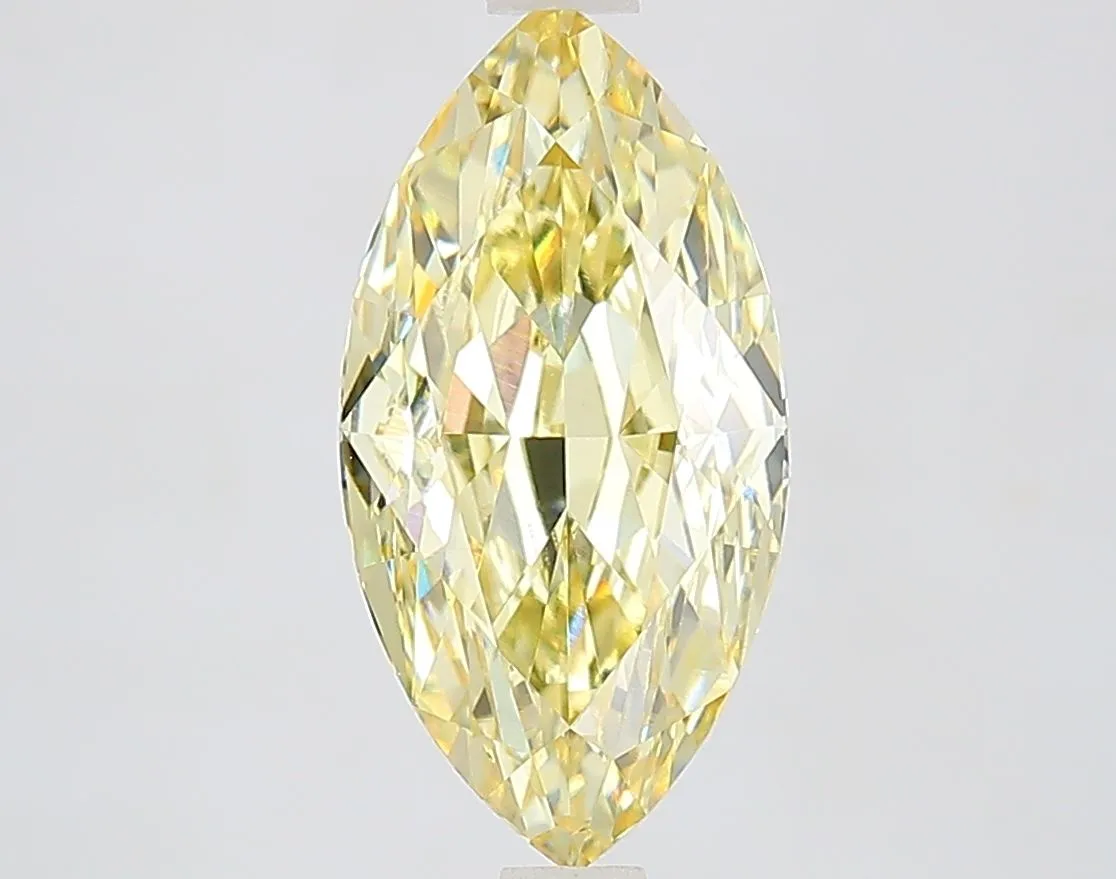 2.79ct MARQUISE Fancy Yellow VS1 Coloured Lab diamond