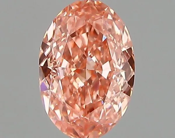 1.07ct OVAL Fancy Vivid Pink VVS2 Coloured Lab diamond