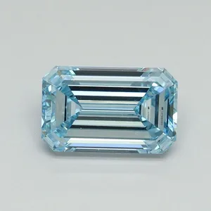 1.02ct EMERALD Fancy Vivid Blue VS1 Coloured Lab diamond