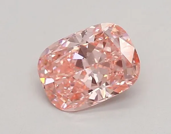 0.68ct CUSHION Fancy Vivid Pink SI1 Coloured Lab diamond