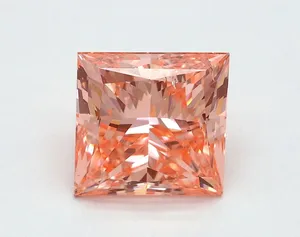 2.01ct PRINCESS Fancy Vivid Pink SI1 Coloured Lab diamond