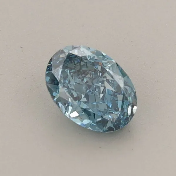 0.5ct OVAL Fancy Vivid Blue VVS2 Coloured Lab diamond
