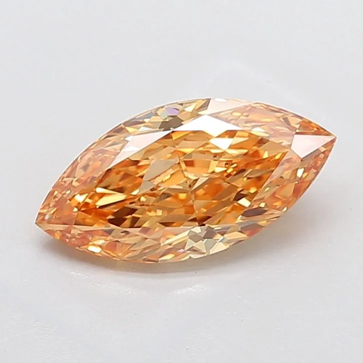 2.53ct MARQUISE Fancy Vivid Brownish Yellow VVS2 Coloured Lab diamond