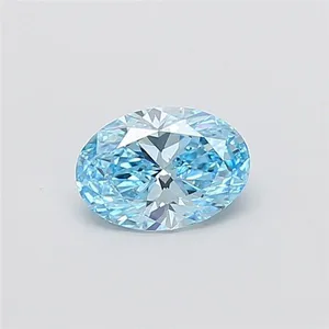 1.09ct OVAL Fancy Vivid Blue VVS2 Coloured Lab diamond