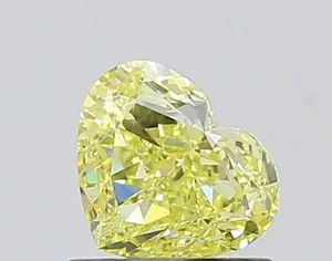 1.03ct HEART Fancy Intense Yellow VS2 Coloured Lab diamond