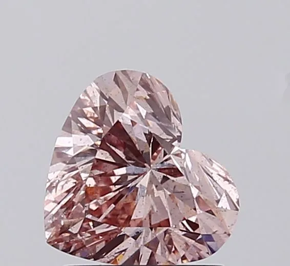 1.03ct HEART Fancy Intense Brownish Pink I1 Coloured Lab diamond
