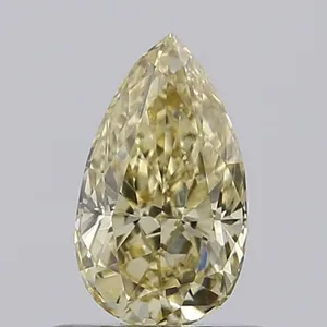 0.59ct PEAR Fancy Light Yellow VS1 Coloured Lab diamond