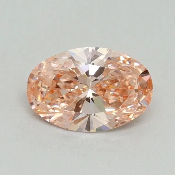 0.54ct OVAL Fancy Vivid Pink VS1 Coloured Lab diamond