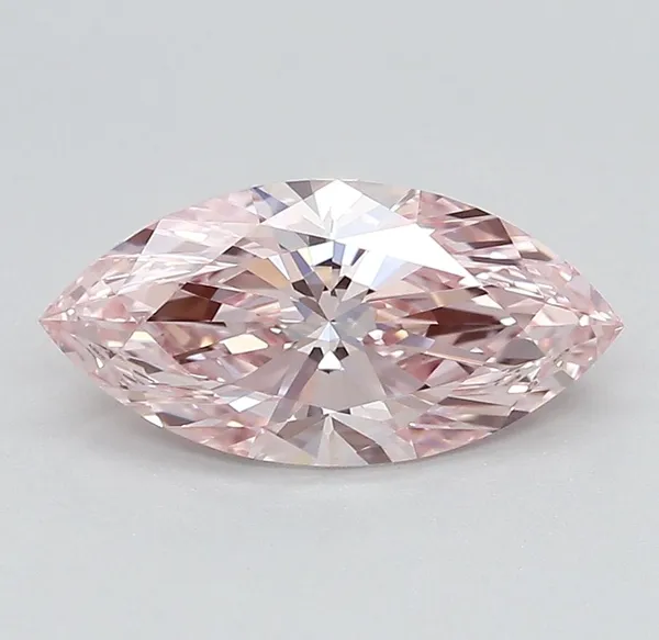 1.33ct MARQUISE Fancy Intense Pink IF Coloured Lab diamond