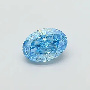 1.05ct OVAL Fancy Vivid Blue VS1 Coloured Lab diamond