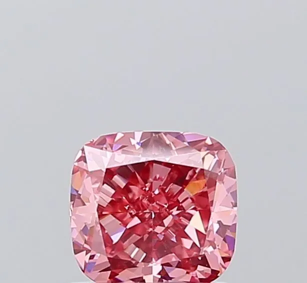 1.03ct CUSHION Fancy Vivid Pink VS2 Coloured Lab diamond
