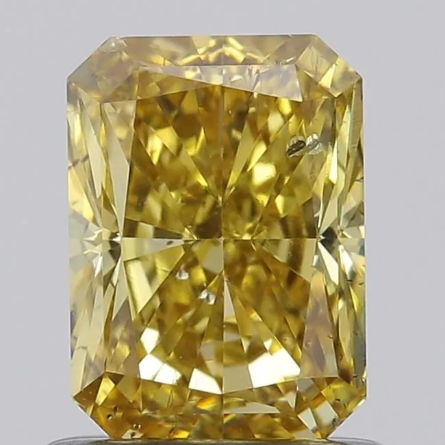 1.00ct RADIANT Fancy Intense Yellow SI2 Coloured Lab diamond