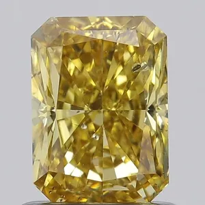 1ct RADIANT Fancy Intense Yellow SI2 Coloured Lab diamond
