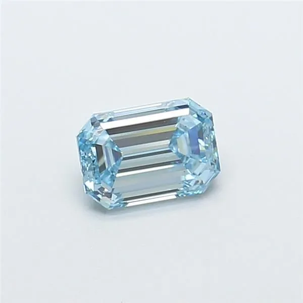 1.01ct EMERALD Fancy Intense Blue VS2 Coloured Lab diamond