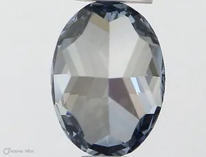 0.56ct OVAL Fancy Intense Blue VS1 Coloured Lab diamond