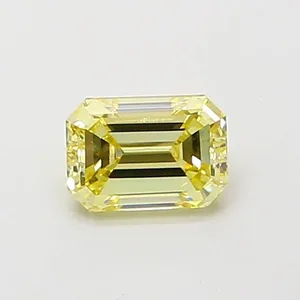 0.48ct EMERALD Fancy Yellow VS2 Coloured Lab diamond