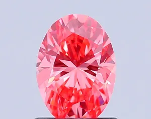 0.96ct OVAL Fancy Vivid Pink VS2 Coloured Lab diamond
