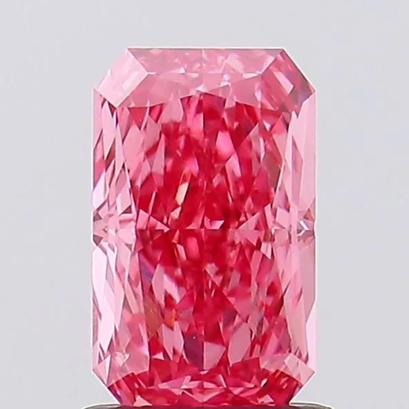 1.36ct RADIANT Fancy Vivid Pink VS1 Coloured Lab diamond