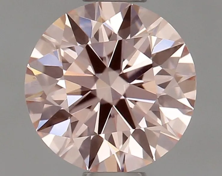 0.51ct ROUND Fancy Intense Pink VS2 Coloured Lab diamond