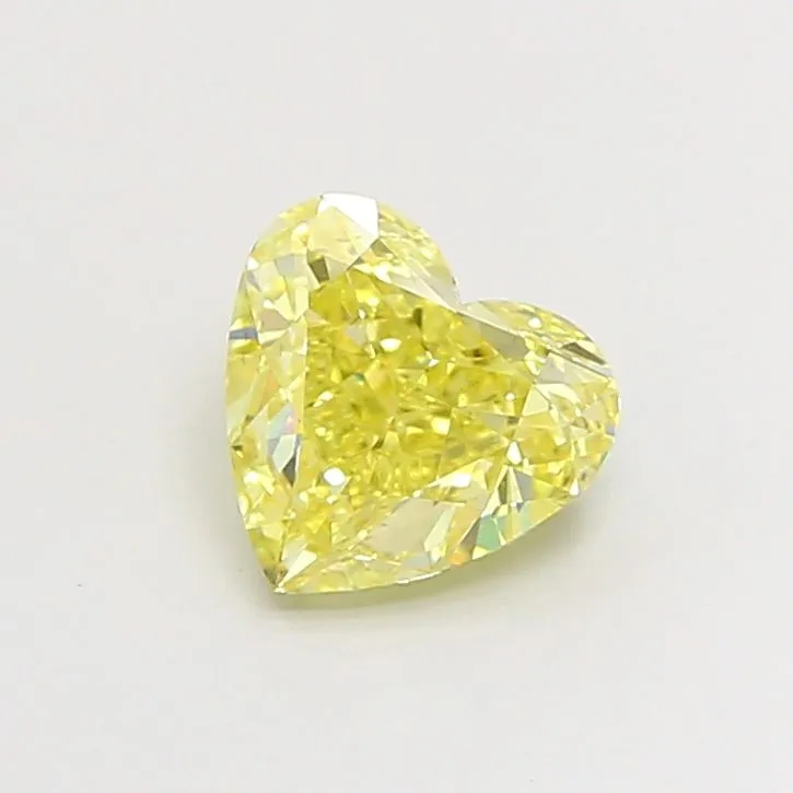 1.55ct HEART Fancy Intense Yellow VS2 Coloured Lab diamond