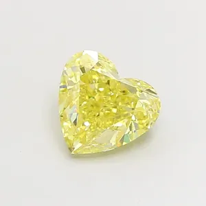 1.55ct HEART Fancy Intense Yellow VS2 Coloured Lab diamond