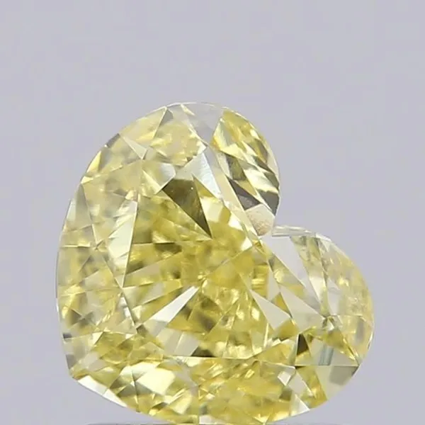 1.07ct HEART Fancy Intense Yellow VS1 Coloured Lab diamond