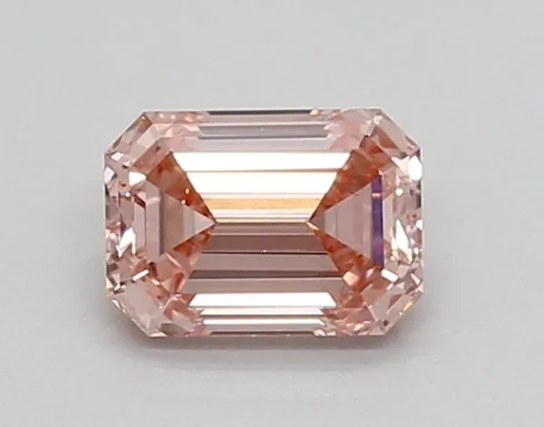 0.64ct EMERALD Fancy Vivid Pink VS2 Coloured Lab diamond