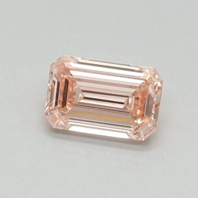 0.42ct EMERALD Fancy Intense Pink VS1 Coloured Lab diamond