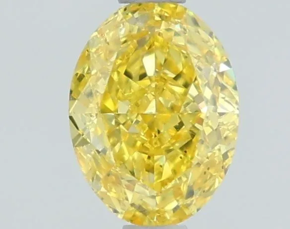 1.03ct OVAL Fancy Vivid Yellow VS1 Coloured Lab diamond