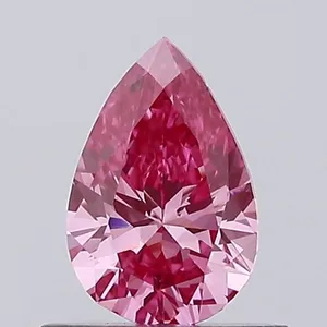 0.51ct PEAR Fancy Vivid Pink VS1 Coloured Lab diamond