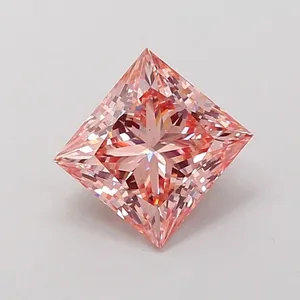 2.01ct PRINCESS Fancy Intense Pink VS2 Coloured Lab diamond