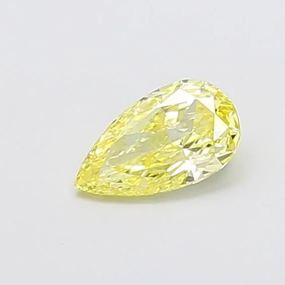 0.56ct PEAR Fancy Intense Yellow VS1 Coloured Lab diamond