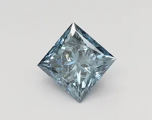 1.75ct PRINCESS Fancy Vivid Blue SI1 Coloured Lab diamond