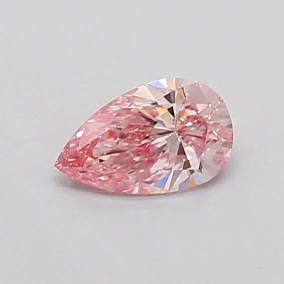 0.30ct PEAR Fancy Intense Pink VVS2 Coloured Lab diamond
