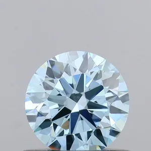 0.52ct ROUND Fancy Vivid Blue VVS1 Coloured Lab diamond