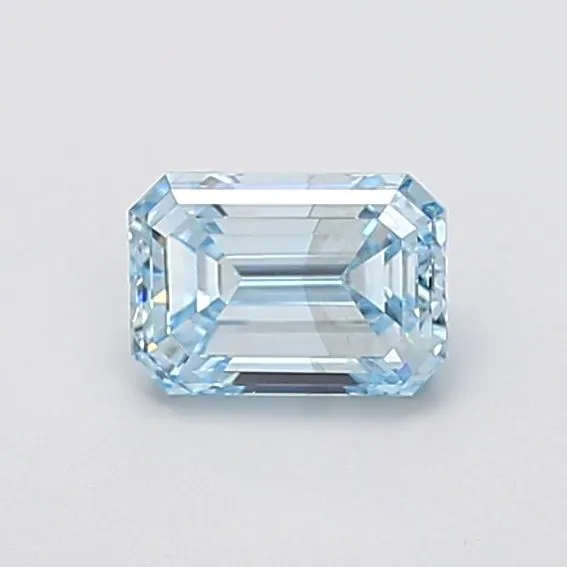 1.01ct EMERALD Fancy Intense Blue SI1 Coloured Lab diamond