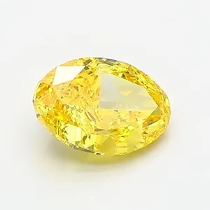 1.03ct OVAL Fancy Vivid Yellow VS1 Coloured Lab diamond