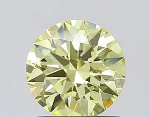 0.95ct ROUND Fancy Yellow VS1 Coloured Lab diamond