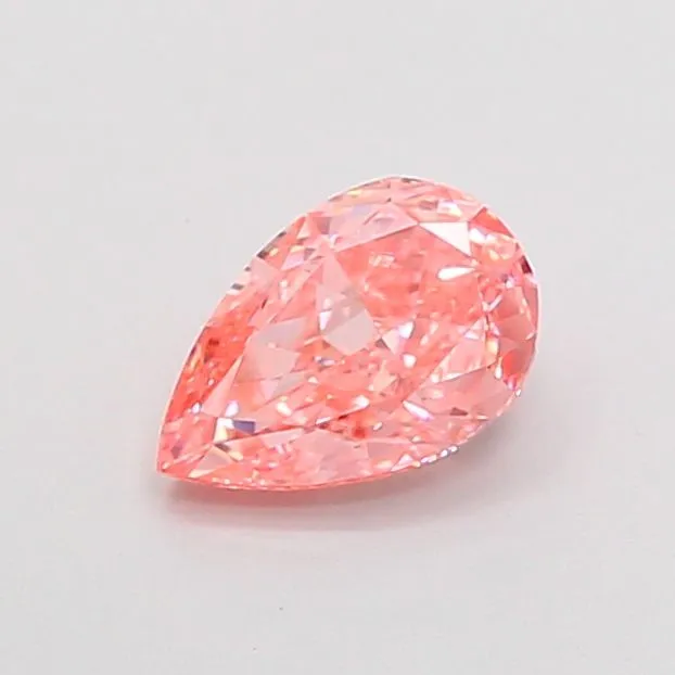 0.86ct PEAR Fancy Vivid Pink VS1 Coloured Lab diamond
