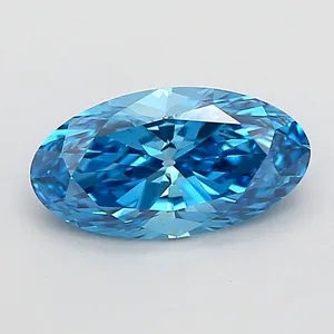 1.2ct OVAL Fancy Vivid Blue VS1 Coloured Lab diamond