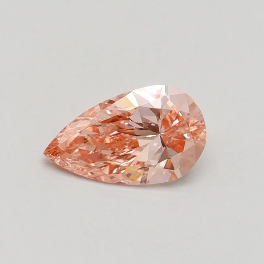 0.50ct PEAR Fancy Intense Pink VS1 Coloured Lab diamond