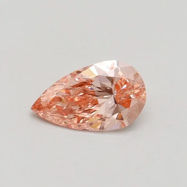 0.5ct PEAR Fancy Intense Pink VS1 Coloured Lab diamond