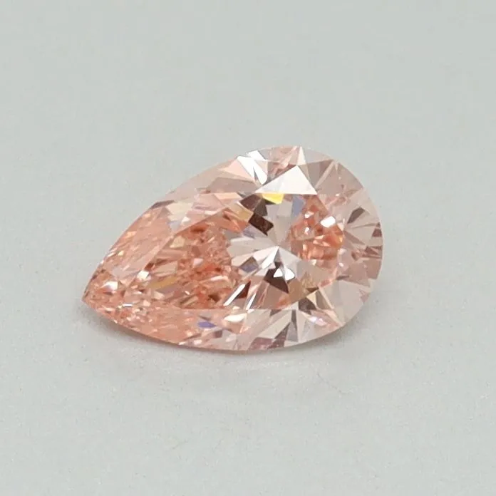 0.31ct PEAR Fancy Vivid Pink VS2 Coloured Lab diamond